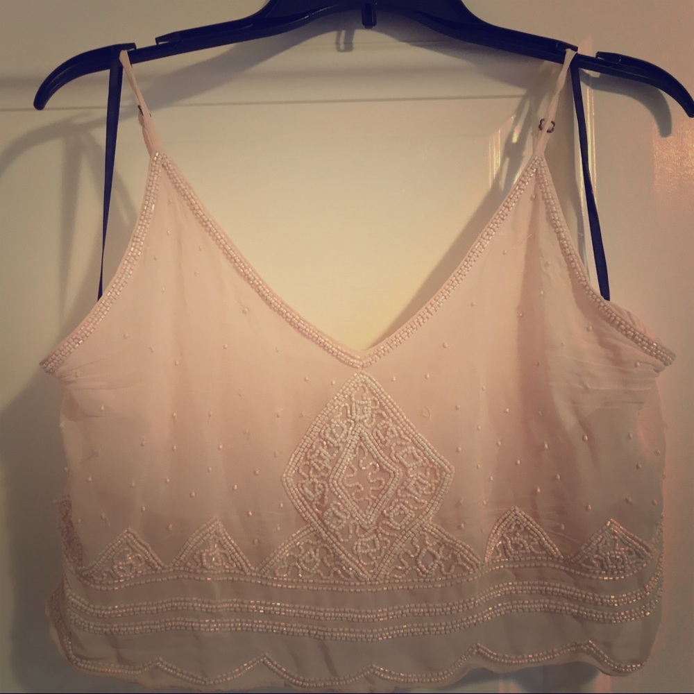 Forever 21 beaded tank top crop top for festivals